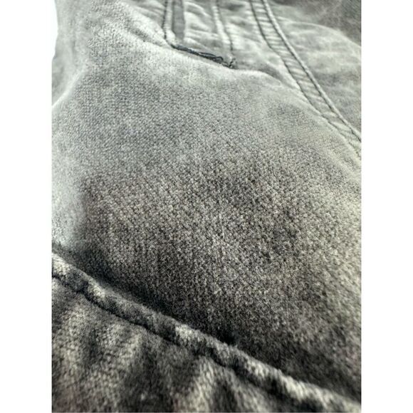 Rare Driver Velour Denim Construction Acid Washed Effect Jacket Size XL Gray - Picture 11 of 14